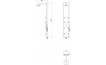 Гідромасажна панель Ravak Jet Glass (X01452)