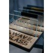Душова шторка для ванни, нерухома Wave Glass Margo 50x150 см, односекційна, прозоре скло, профіль чорний матовий / Black