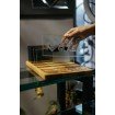 Душова шторка для ванни, нерухома Wave Glass Margo 50x150 см, односекційна, прозоре скло, профіль чорний матовий / Black