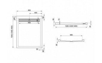 Душовий піддон Polimat West 140x80 (00541)