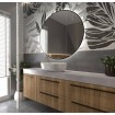 Кругле дзеркало з LED підсвіткою у ванну Elita Sharon Round 80 Black, 80x80x3 см (168122)