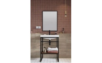 Прямокутне дзеркало у ванну Elita Rama Long 50/100 Black 19 мм, 50x100x1,9 см (168411)