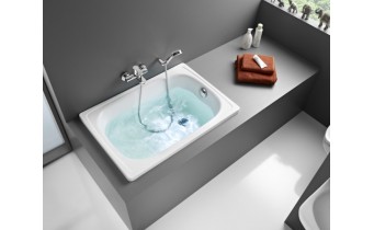 Ванна сидяча сталева (з місцем для сидіння) Roca Contesa 100x70 см, пряма з сидінням (A213100001)
