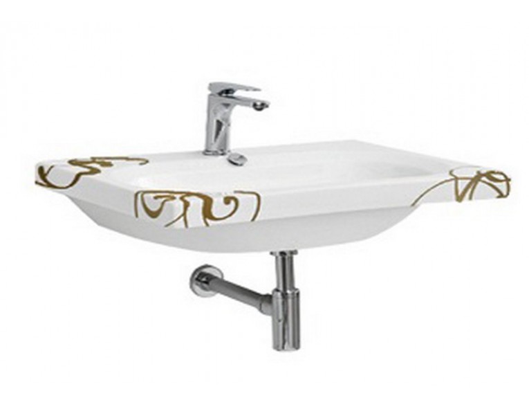 Підвісний умивальник ArtСeram Blend, gold lettering (BLL0070106)