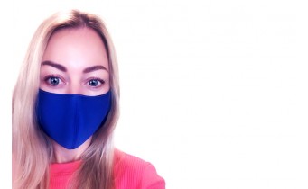 Маска BlackVisin захисна багаторазова розмір M Blue (BV-03-ROZ-M-BL)