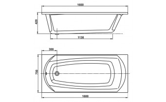 Ванна акрилова Vagnerplast Cavallo 160x70 см (VPBA167CAV2X-01)