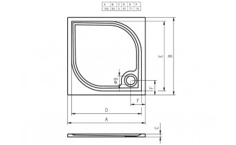 Душовий піддон Riho Kolping 1000х800, білий (DB31)