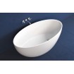 Окремостояча овальна ванна з мармуру Dremex Goya 160x85x62,5 см, Gelcoat, білий матовий