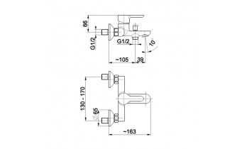 Змішувач для ванни Armatura Granat (5524-010-00)