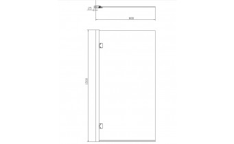 Душова шторка на ванну Omnires Waterloo 80x150 см, на 1 секцію, прозоре скло, профіль хромований (HMP80XCRTR)