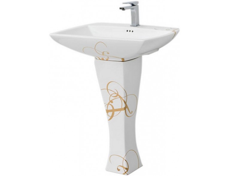 Підвісний умивальник ArtCeram Jazz, gold lettering (JZL0040106)