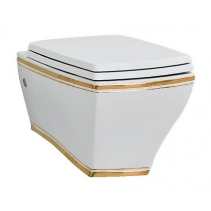 Підвісний унітаз ArtCeram Jazz, gold stripes (JZV0010111)