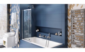 Шторка для ванни EXCELLENT LINER 1100x1400, двосекційна розсувна (KAEX.2920.1100.LP)