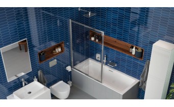 Шторка для ванни EXCELLENT LINER 1100x1400, двосекційна розсувна (KAEX.2920.1100.LP)