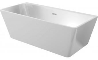 Окремостояча пристінна прямокутна ванна з акрилу Deante Hiacynt 170x80x58 см, білий глянцевий + сифон