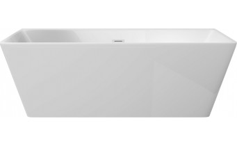 Окремостояча пристінна прямокутна ванна з акрилу Deante Hiacynt 170x80x58 см, білий глянцевий + сифон