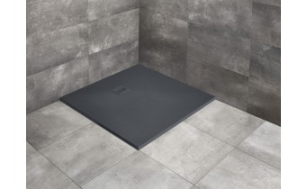 Душовий піддон, камяний Radaway Kyntos C 100x100 см, антрацит (HKC100100-64)