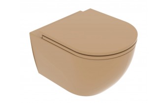 Підвісний унітаз GSG LIKE XXS 48,5 см Smart Clean matt Chestnut (LKWCSOXXS017)
