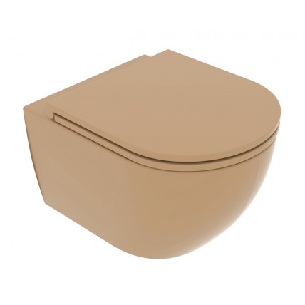 Підвісний унітаз GSG LIKE XXS 48,5 см Smart Clean matt Chestnut (LKWCSOXXS017)