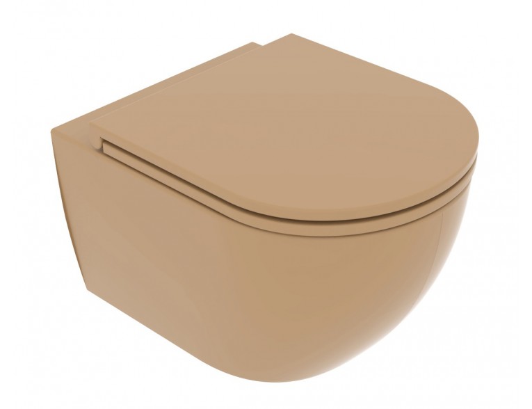 Підвісний унітаз GSG LIKE XXS 48,5 см Smart Clean matt Chestnut (LKWCSOXXS017)