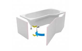 Фронтальна панель до ванни Excellent BeSpot 160x60 см права, біла (OBEX.BSP.16WH)
