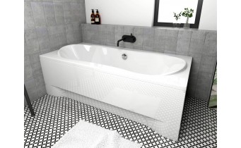 Акрилова пряма ванна Polimat Long 180x80 см, з передньою та бічною панелями + ніжки з кріпленням (00429P) Акрилова пряма ванна Polimat Long 180x80 см, з передньою та бічною панелями + ніжки з кріпленням (00429P)