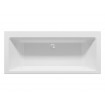 Ванна акрилова Riho Rethink Cubic WALL 180x80 см, пряма, біла глянцева з сифоном click / clack (B160001005)