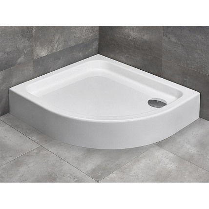 Душовий піддон асеметричний Radaway Siros E Compact 80x90x17 см, Лівий, білий (SBE8917-1L)