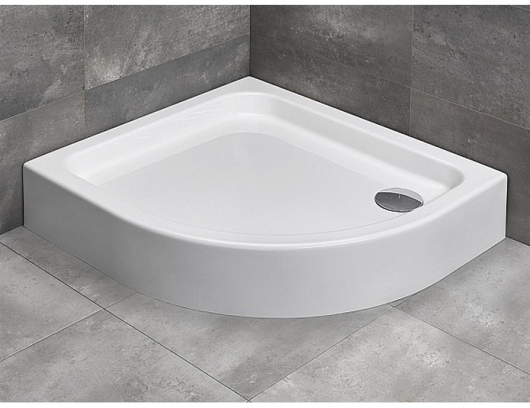 Душовий піддон асеметричний Radaway Siros E Compact 80x90x17 см, Лівий, білий (SBE8917-1L)