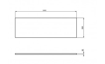 Фронтальна панель для ванни Ideal Standard i.life 180x55 см + кріплення для панелі (T478601/T482901)