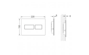 Кнопка зливу подвійна Tece Solid Pus Plate, білий глянцевий (9240432)