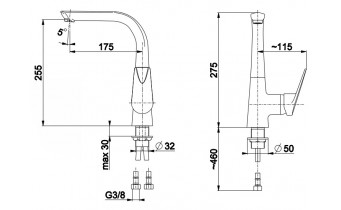 Змішувач для мийки Armatura Topaz (4013-915-00)