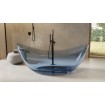 Ванна овальна окремостояча з матеріалу ResiCast Besco Axya Blue Wave 180x80x75 см, + сифон Black Matt, Синя, прозора ванна (WAA-180-BWB) Ванна овальна окремостояча з матеріалу ResiCast Besco Axya Blue Wave 180x80x75 см, + сифон Black Matt, Синя, прозора ванна (WAA-180-BWB)