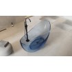 Ванна овальна окремостояча з матеріалу ResiCast Besco Axya Blue Wave 180x80x75 см, + сифон Black Matt, Синя, прозора ванна (WAA-180-BWB) Ванна овальна окремостояча з матеріалу ResiCast Besco Axya Blue Wave 180x80x75 см, + сифон Black Matt, Синя, прозора ванна (WAA-180-BWB)