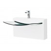 Підвісний умивальник ArtCeram Oneshot crystal wall, white (WLL0040100)