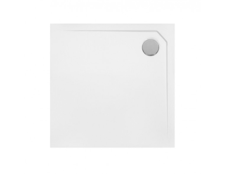 Душовий піддон акриловий, квадратний Besco Acro Ultraslim 90x90 см (BMAC-90)
