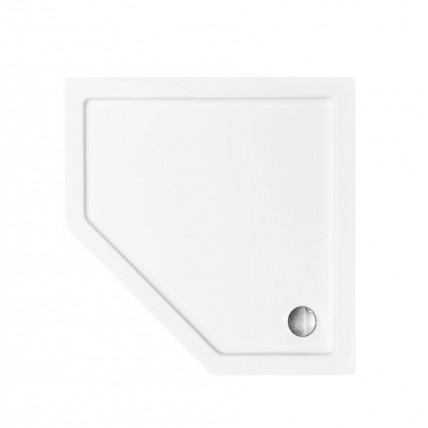 Душовий піддон акриловий, асиметричний Besco Bergo Slimline 90x90 см (BAB-90)