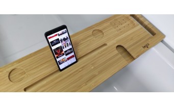 Бамбукова полиця для ванни Besco Coma 85x22 см (PW-CO-85)