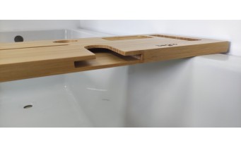 Бамбукова полиця для ванни Besco Coma 85x22 см (PW-CO-85)