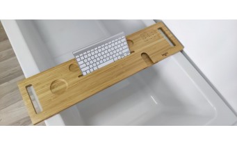 Бамбукова полиця для ванни Besco Coma 85x22 см (PW-CO-85)