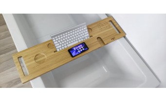 Бамбукова полиця для ванни Besco Coma 85x22 см (PW-CO-85)