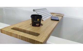 Бамбукова полиця для ванни Besco Coma 85x22 см (PW-CO-85)