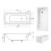 Ванна акрилова Besco Continea 150x70, пряма (WAC-150-PK)