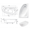 Ванна акрилова Besco Cornea Comfort 150x100 R, асиметрична (WAC-150-NP)