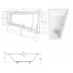 Ванна акрилова для двох осіб Besco Intima Duo Slim 180x125 R, асиметрична, торець бортика 15 мм (WAID-180-SP) Ванна акрилова для двох осіб Besco Intima Duo Slim 180x125 R, асиметрична, торець бортика 15 мм (WAID-180-SP)