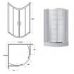 Душова кабіна Besco Modern 80x80x185, графітне скло (MP-80-165-G) Душова кабіна Besco Modern 80x80x185, графітне скло (MP-80-165-G)