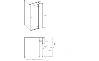 Душова кабіна Besco Pixa 90x90x195 R, прозоре скло (PKP-90-195C)