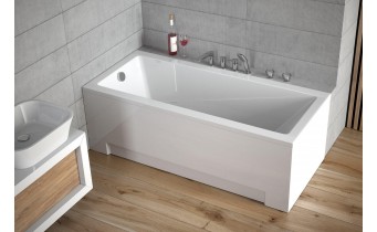 Ванна акрилова Besco Modern 130x70 сантиметрів, пряма, класична, сучасна з практичною формою, малого розміру (WAM-130-MO)
