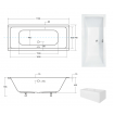 Ванна акрилова Besco Quadro Slim 180x80, пряма, торець бортика 15 мм (WAQ-180-SL) Ванна акрилова Besco Quadro Slim 180x80, пряма, торець бортика 15 мм (WAQ-180-SL)