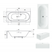 Ванна акрилова Besco Vitae 180x80, пряма (WAV-180-PK) Ванна акрилова Besco Vitae 180x80, пряма (WAV-180-PK)